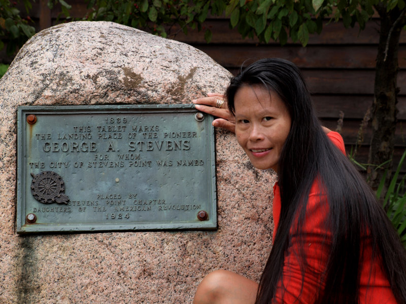 Eve And The Plaque For George Stevens Trading Post Site...