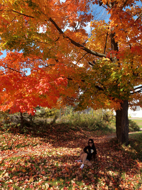 Eve Found A Very Colorful Tree To Sit Under....