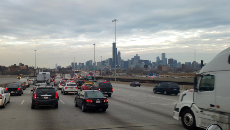 Afternoon Traffic On I-94 Chicago...Moving About 10 MPH...A Hour And A Half To Go About 15 Miles
