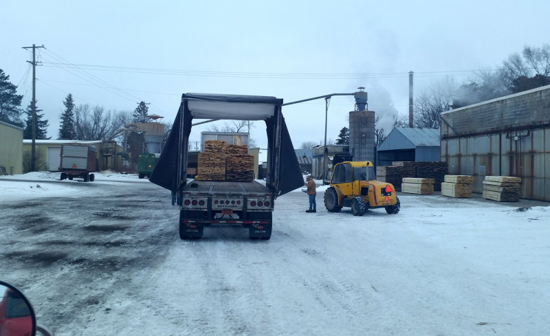 Getting A Load Of Lumber In Strum, WI.