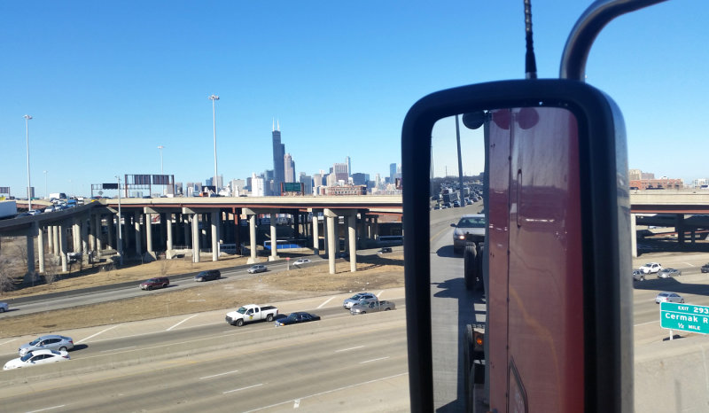 I-55 Northbound Onto I-94 East With Chicago In Background