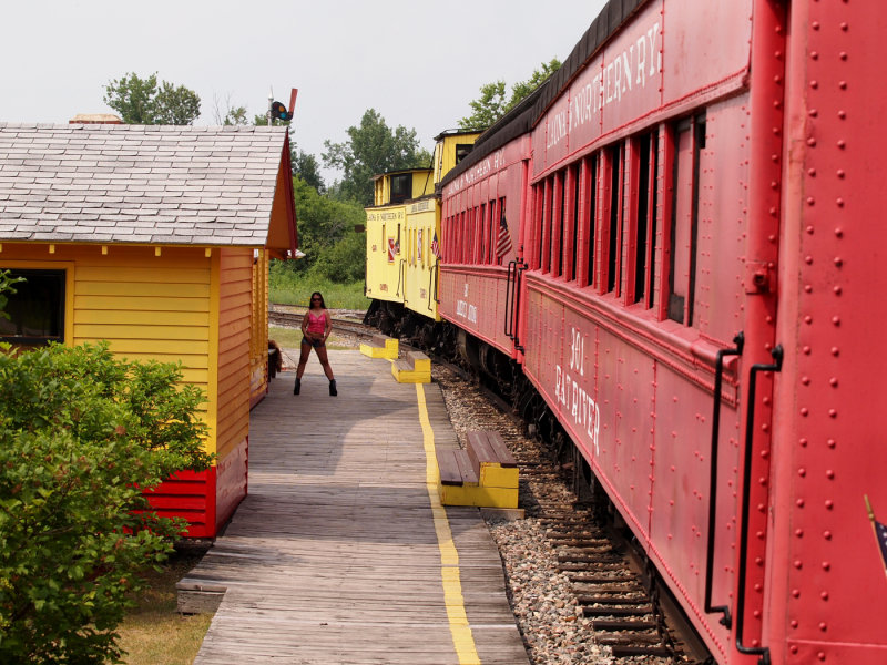 Back At A Colorful And Nearly Deserted Laona Depot...