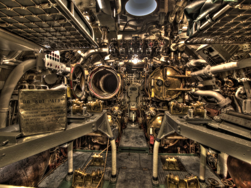 The Aft Torpedo Room In HDR...Notice The Bunks On Both Sides