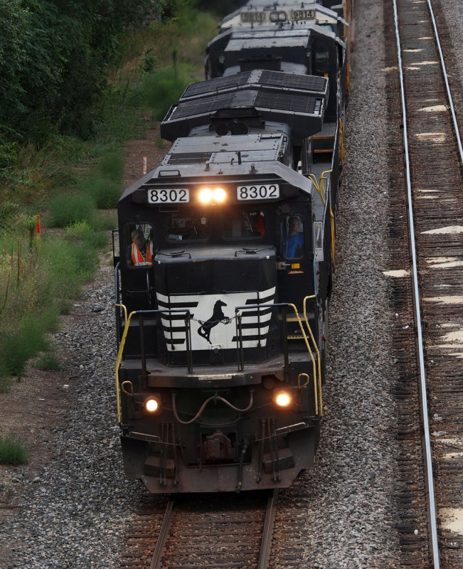 This Norfolk-Southern Happened Through...I Like The Way The Engineers Show Up...