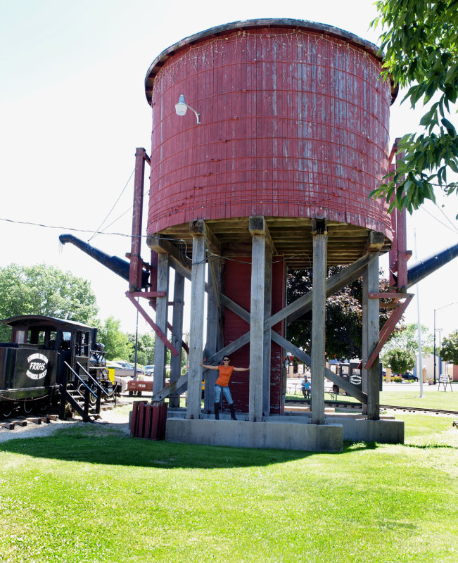 I've Seen Other Water Towers, But None This Big...Eve Is Almost Invisible Under There...