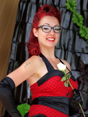 Beautiful Lady and LOTS Of Red...