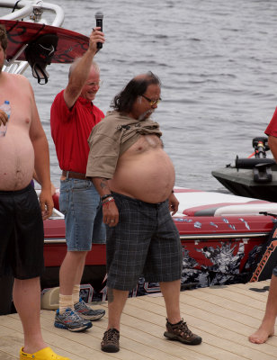 Before The Girls Got Wet & Wild...The Guys Had A Beer Belly Contest...
