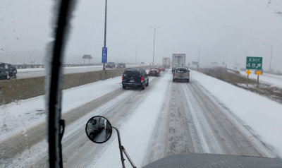 North Of Milwaukee Heading South Into 12 Inches Of Winter Crappp...