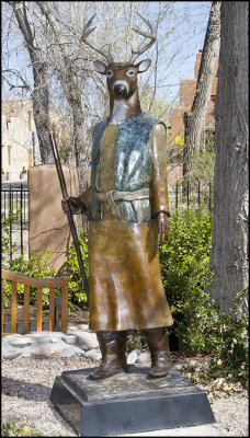 Bronze warrior statue