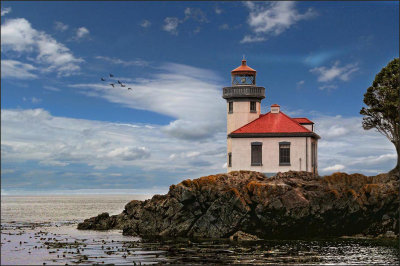 Lime Kiln Lighthouse in the San Juan Islands, WA