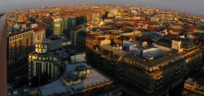 View of Milan from the Hotel Michelangelo looking East..  7888_90