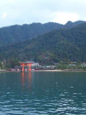 backside of the floating torii