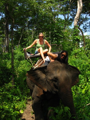 me and becky san avec elephant