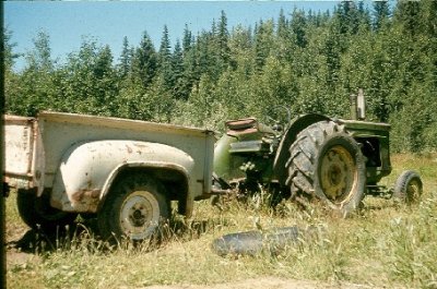 Bill's tractor - seeding meadow