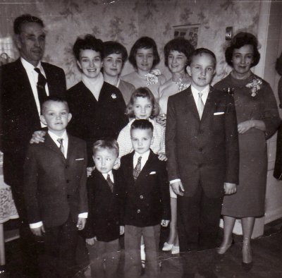 Family all dressed up at my wedding, 1964