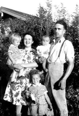 Parents, Carol, Kathy and Judy - 1943