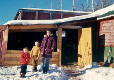 The original shack, winter 1973