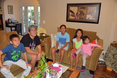 Enzo's cousins, Jacob, Larson, Natalie & Tashi.