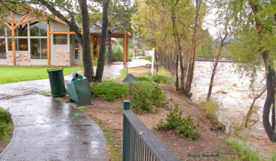 Flood water by Estes Park visitors center - z IMG_1619 