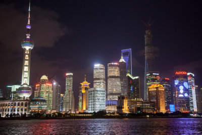 Pudong skyline by night