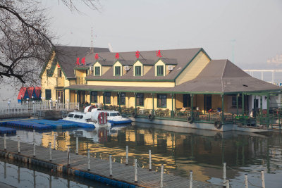 Floating restaurant on Songhua River