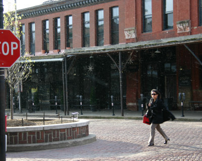 Old Market on a blustery morning-Omaha