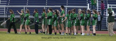 Seton girls varsity lax vs Dryden 05-05-2016