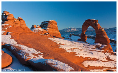Delicate Arch  -  strong colour at sunset!
