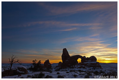 Turret Arch at Sunset - the end of a perfect day