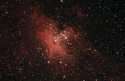 M16 and sometimes called the Pillars of Creation (Nebula of star formation))