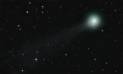 Comet Lovejoy with stars fixed in background