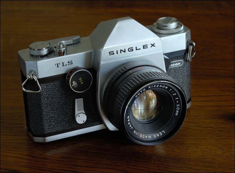 Ricoh Singlex TLS, 50mm f2 Rikenon M42. (MK 2 with CDS metering).