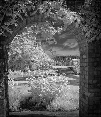 Dyffryn House view from the Lavender Garden