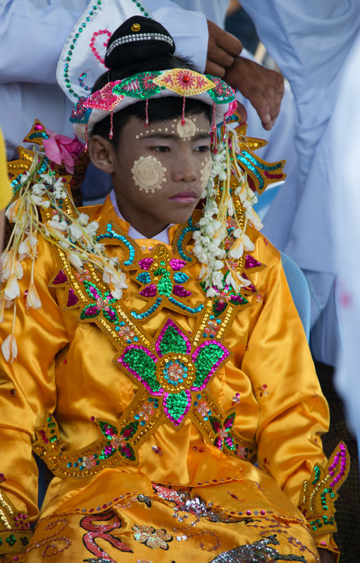 I dont know what the ceremony was but this guy looks nervous