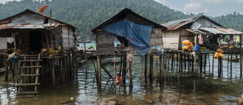 Moken (sea gypsy) village