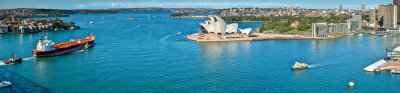 Panoramic view from Sydney Harbour bridge