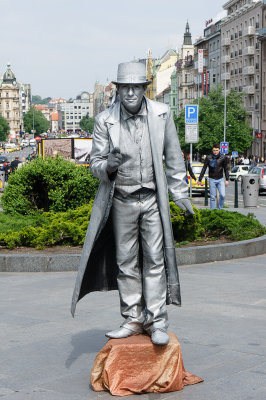 Living Statue in Wenceslas Square