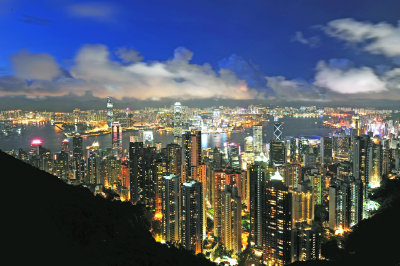 Hong-Kong - Panorama june 2011 - from Victoria Peak