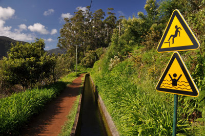 Caution on the levada walk!
