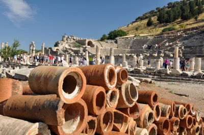 Ephesus - water pipe segments