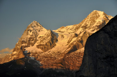 Last sun on Eiger and Mnch