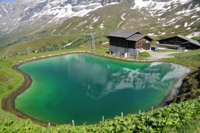 Artifical lake near Kleine Scheidegg