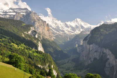 View into Lauterbrunnen Valley 
