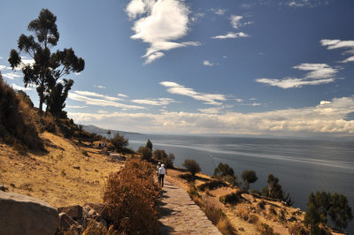 The island of Taquile on Titicaca lake