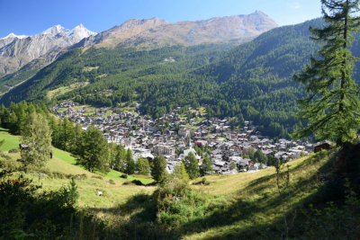 View down on the village
