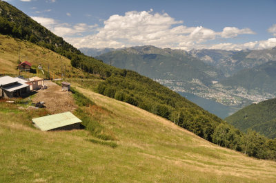 View from Alpe di Neggia towards Locarno