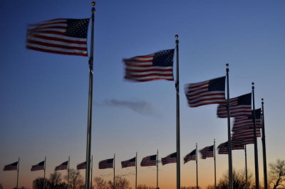 Flags at Washington Monument