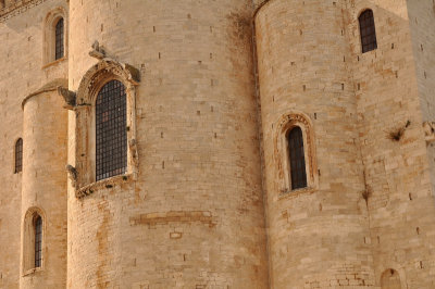 Closeup on Trani's cathedral fassade
