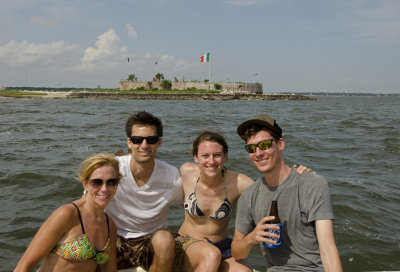 Charleston Harbor looking at Castle Pinckney