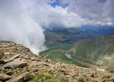 Clouds closing in at Mt. Evans